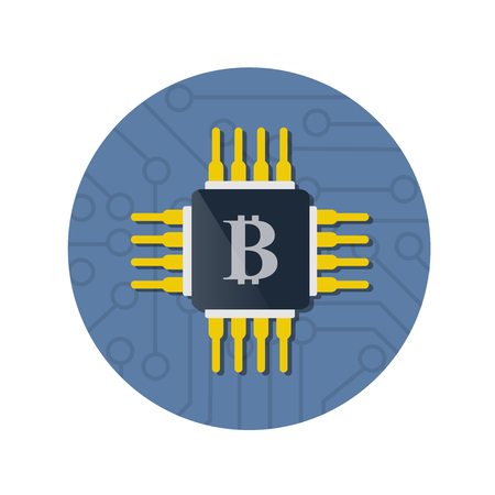 Chip device of technology electronic microchip microcircuit processor circuit microprocessor of computer tech hardware.のイラスト素材
