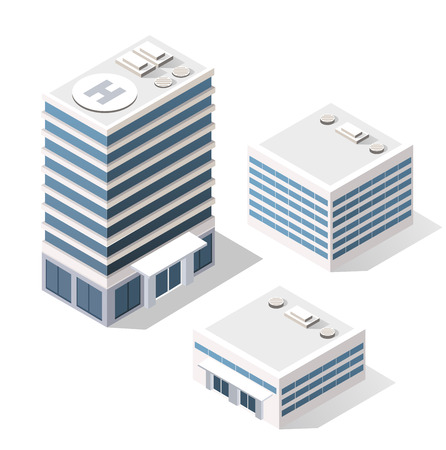 Isometric set moduleのイラスト素材