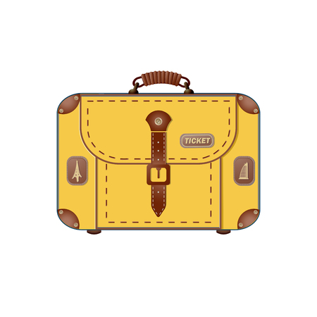 Suitcase travel case on a white background cut outのイラスト素材