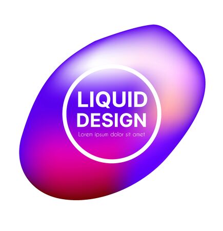 Set background style abstract liquid splash bubbleのイラスト素材
