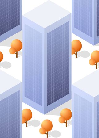 Architecture vector illustration city for seamless repeatingのイラスト素材