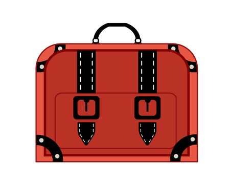 Old vintage luggage bag suitcase travel retro illustration stock drawingのイラスト素材