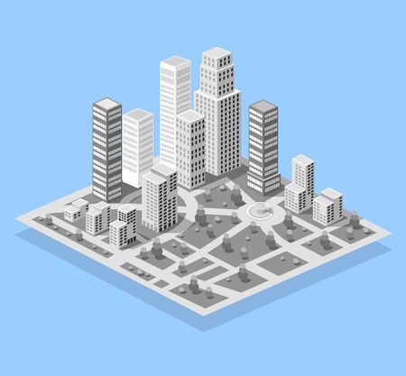 City set modern skyscraper building for Urban cityscapeのイラスト素材
