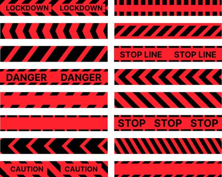 Restrictive stop marking tape pattern seamless lineのイラスト素材