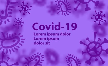 Virus epidemic molecule illustration background forのイラスト素材