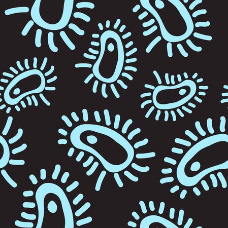 Virus epidemic molecule illustration for creativeのイラスト素材