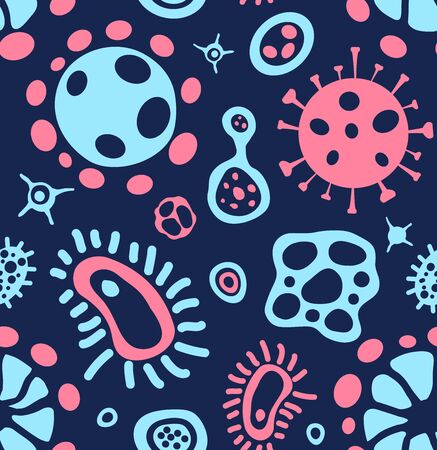 Virus epidemic molecule illustration for creativeのイラスト素材