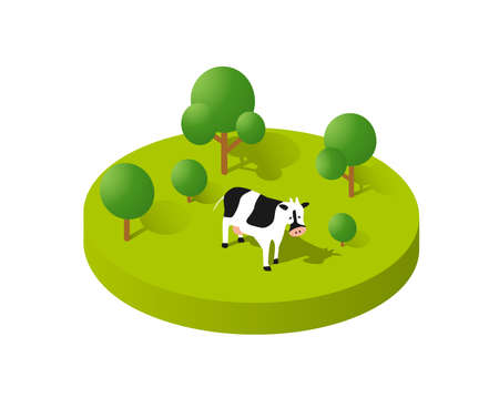 Rural icon countryside ecological landscape farm withのイラスト素材
