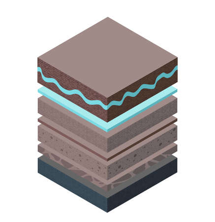 Soil layers geological and underground beneath nature landscapeのイラスト素材