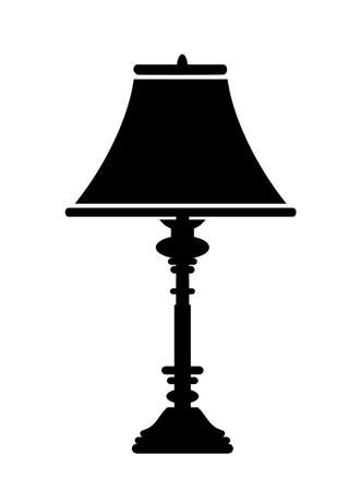 Vector decoration object element retro of table floor lampのイラスト素材