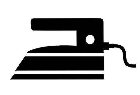 Vector flatiron silhouette object element retro of iron iconのイラスト素材