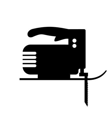 Silhouette jigsaw tool Drawing plan layout of industrialのイラスト素材