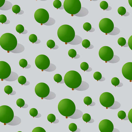 Forest pattern map background. Isometric green botanical structureのイラスト素材