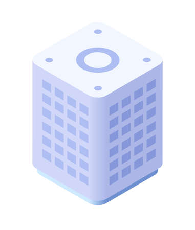 Single building Isometric 3D dimensional house of the modern architectureのイラスト素材
