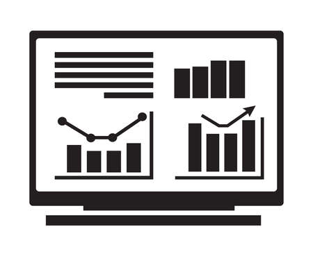 Single images of personal computer and monitorのイラスト素材