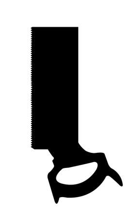 Hacksaw saw single silhouette construction tool icon for designのイラスト素材