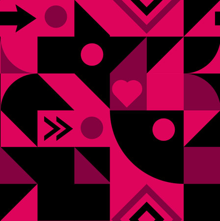 A cover illustration featuring a geometric patternのイラスト素材