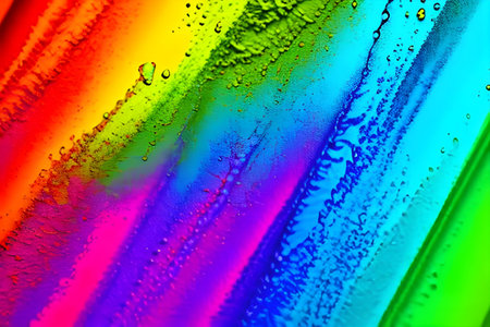 Abstract streaks of rainbow paint explosion ink pattern texture art paper. AI generatedの素材