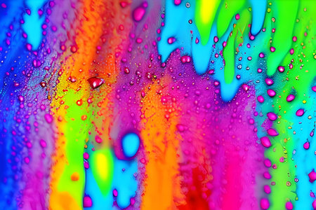 Abstract streaks of rainbow paint explosion ink pattern texture art paper. AI generatedの素材