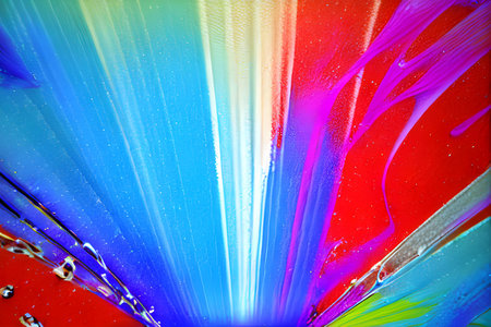 Abstract streaks of rainbow paint explosion ink pattern texture art paper