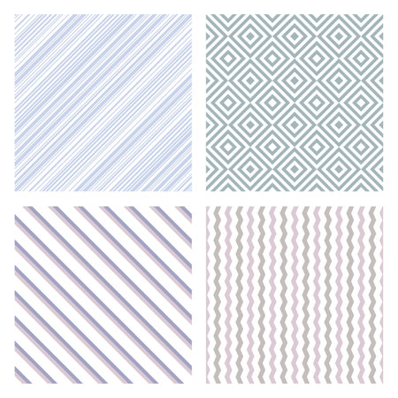 Silhouette of a geometric pattern seamless tile pastel cut file vector seamless setのイラスト素材