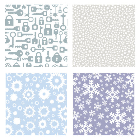 Silhouette of a geometric pattern seamless tile pastel cut file vector seamless setのイラスト素材