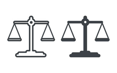 Vector scales Icon Simple vector icon design of scales for websites and your business.の写真素材