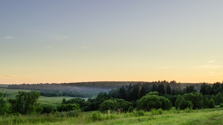 Art rural landscape. Field and grassの写真素材