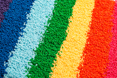 colored rice for the development of fine motor skillsの写真素材