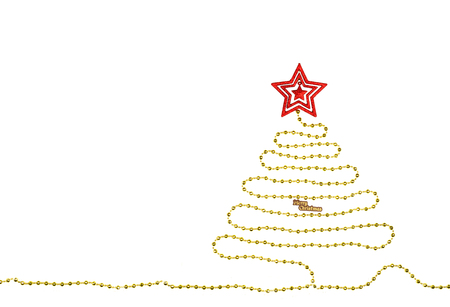 Illustration of Christmas tree in a full length imageの写真素材