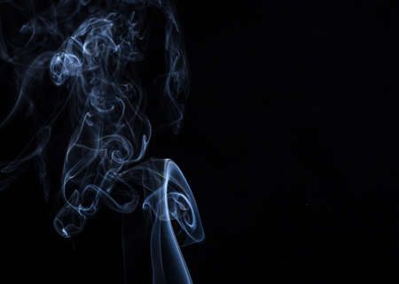 white smoke on black background