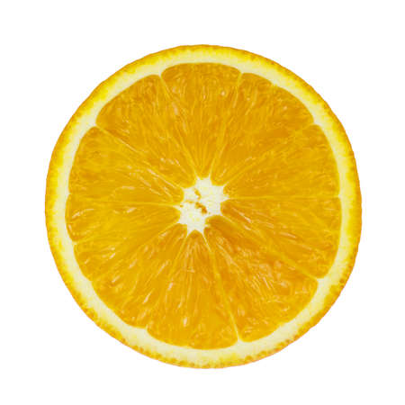 orange slice on white background