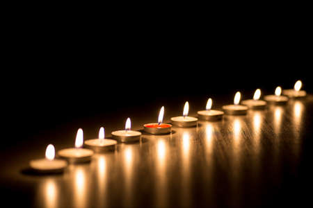 Candles in a row
