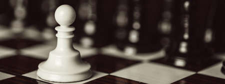 Single pawn against many enemiesの写真素材