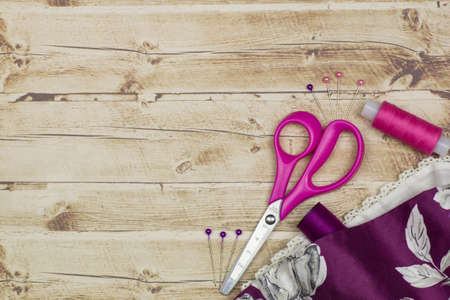 a set of tools for tailor backgroundの写真素材