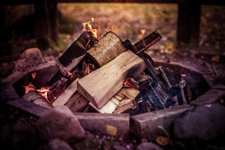 Fireplace for picnicの写真素材