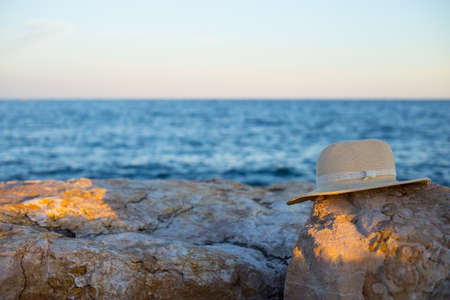 Twilight sea in Tarragona area. Tarragona, Catalonia, Spain.