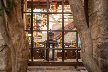 Venetian building somewhere in Crete Island, Rethymno, Greeceの写真素材