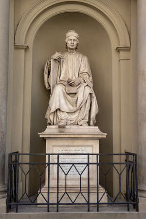 Beautiful sculpture of a roman citizen seating downのeditorial素材