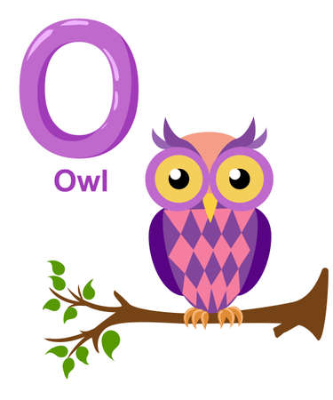 Alphabet for children. Cute vector zoo alphabet with animals isolated on whiteのイラスト素材