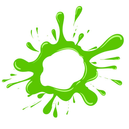 Vector ink blots on a white background Brush blots Collection Grunge blotsのイラスト素材