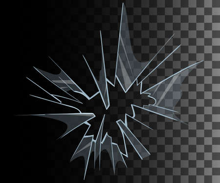 Broken glass set Broken glass background collectionのイラスト素材