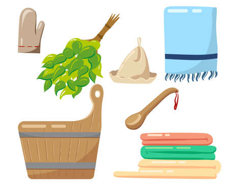 Bath accessories relaxing in spa health care conceptのイラスト素材