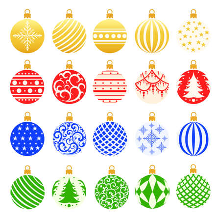 Christmas decorations balls vector illustration new yearのイラスト素材
