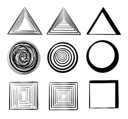 Design elements. Abstract line geometric background. iのイラスト素材