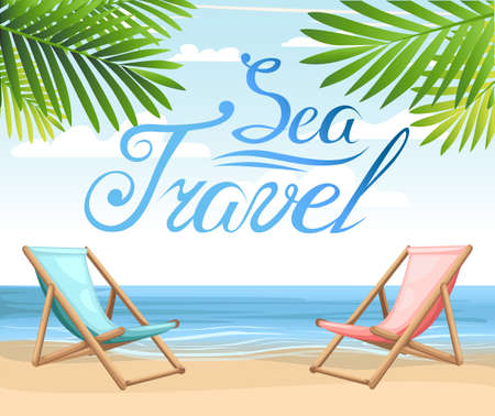 Landscape ocean summer water holiday travel Beach and tropical sea with bright sun.のイラスト素材