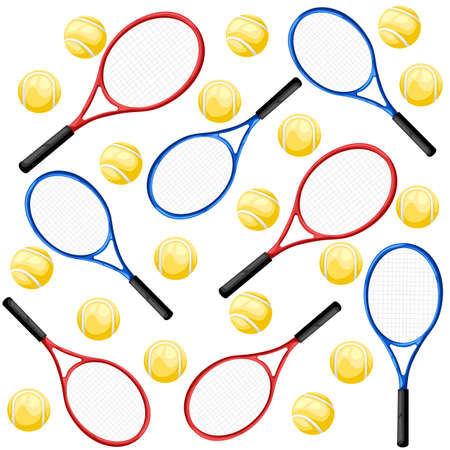 Tennis rackets, tennis rackets icon, sport. Flat design, vector illustration, vector. Web site page and mobile app design vector elementのイラスト素材