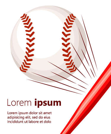 Vector Illustration of Softball or Baseball with Movement Motion Lines Web site page and mobile app design vector element.のイラスト素材
