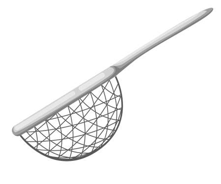 An icon for colander in flat style on grey background. Vector illustration Web site page and mobile app design vector elementのイラスト素材