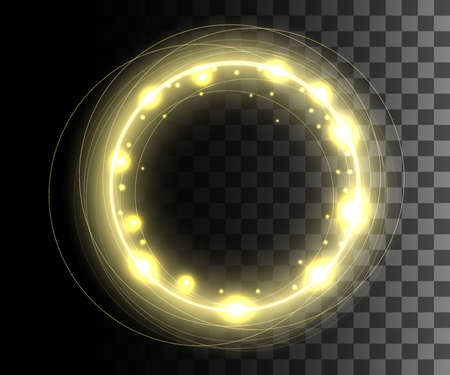 Circular glow isolated white transparent effect.のイラスト素材